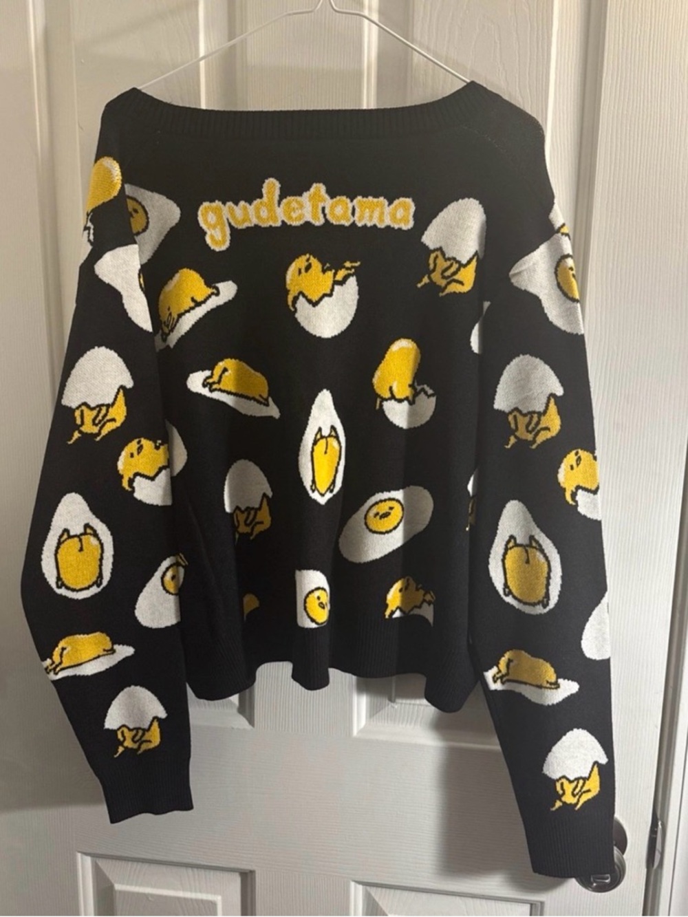 Blackmilk X Sanrio: Gudetama Black Cropped Cardigan - Picture 3 of 4
